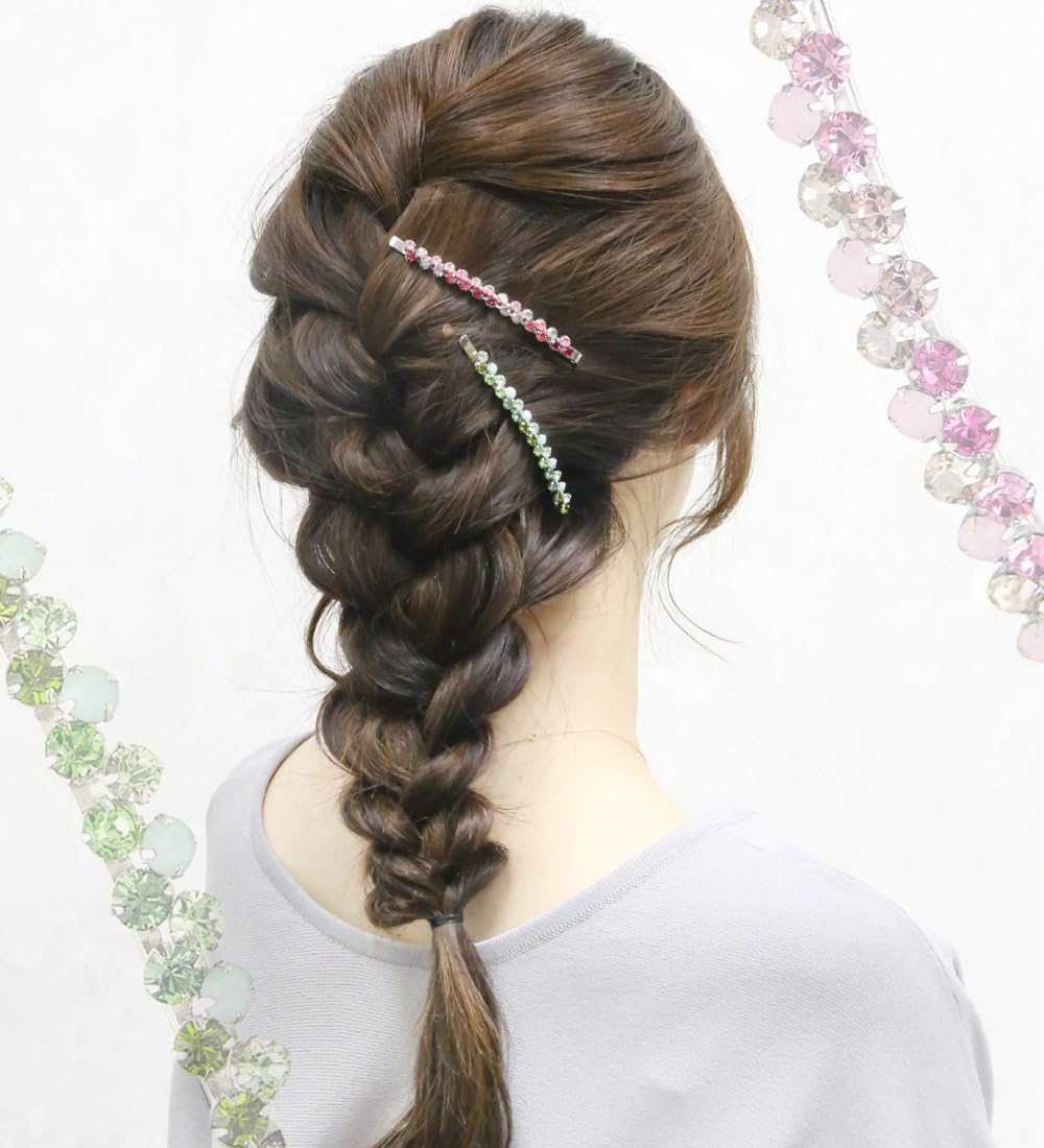 Amazon | 【ヘアピン】 スワロフスキー ロングヘアピン きらきら